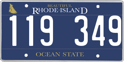 RI license plate 119349