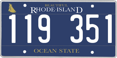 RI license plate 119351