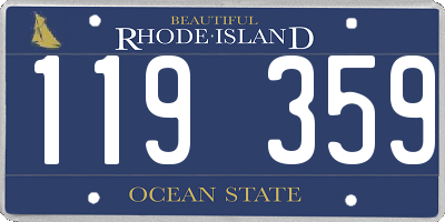 RI license plate 119359