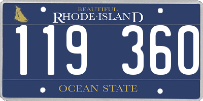 RI license plate 119360