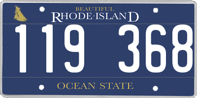 RI license plate 119368