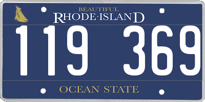 RI license plate 119369
