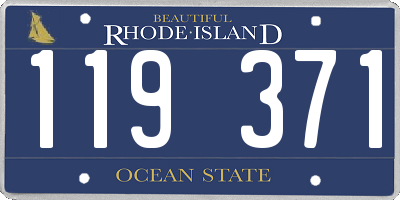 RI license plate 119371