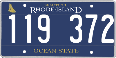 RI license plate 119372