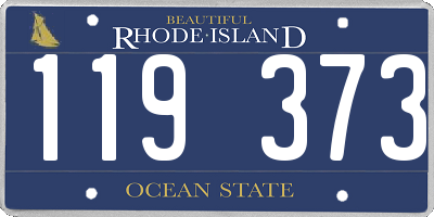 RI license plate 119373
