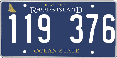 RI license plate 119376