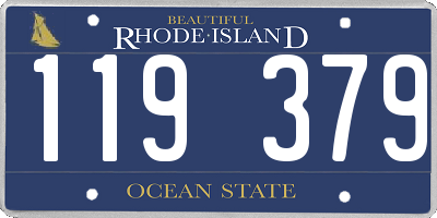 RI license plate 119379