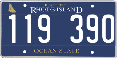 RI license plate 119390