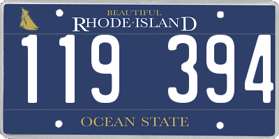 RI license plate 119394