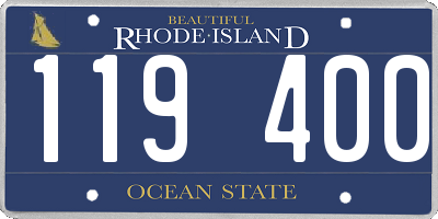 RI license plate 119400