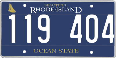 RI license plate 119404