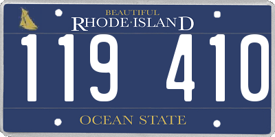 RI license plate 119410
