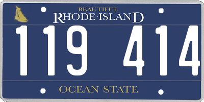 RI license plate 119414