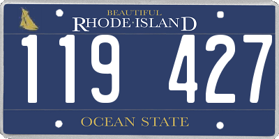 RI license plate 119427