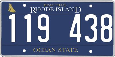 RI license plate 119438