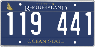 RI license plate 119441