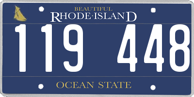 RI license plate 119448
