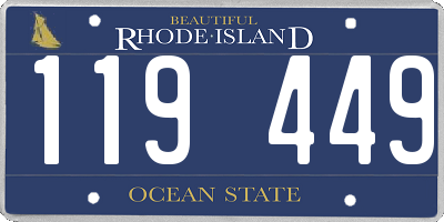 RI license plate 119449