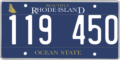 RI license plate 119450