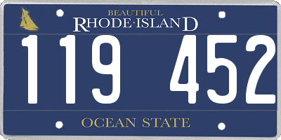 RI license plate 119452
