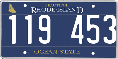 RI license plate 119453