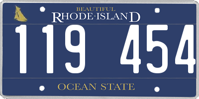 RI license plate 119454