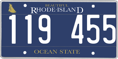 RI license plate 119455