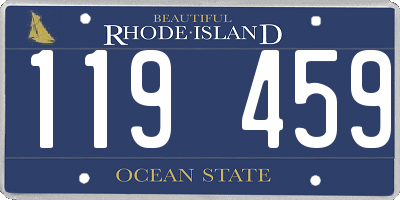 RI license plate 119459
