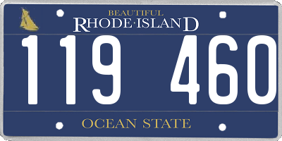 RI license plate 119460