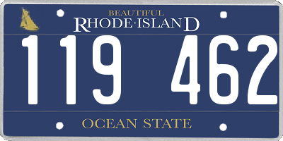RI license plate 119462