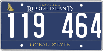 RI license plate 119464