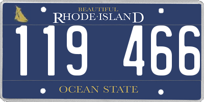 RI license plate 119466