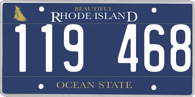 RI license plate 119468