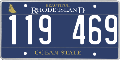 RI license plate 119469