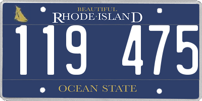 RI license plate 119475