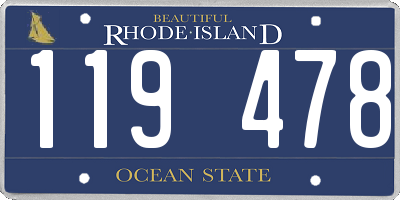 RI license plate 119478