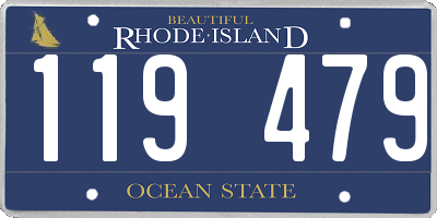 RI license plate 119479