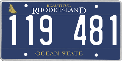 RI license plate 119481