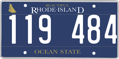 RI license plate 119484