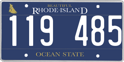 RI license plate 119485
