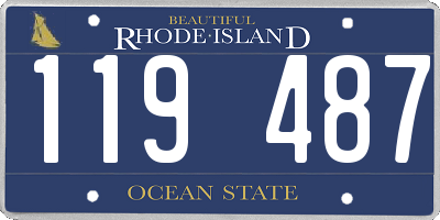 RI license plate 119487