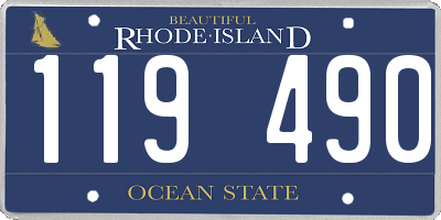 RI license plate 119490