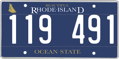 RI license plate 119491