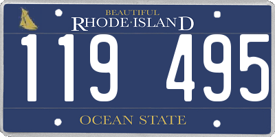 RI license plate 119495
