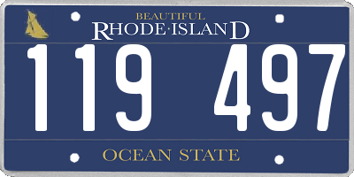 RI license plate 119497