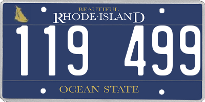 RI license plate 119499