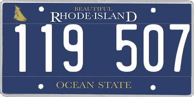 RI license plate 119507