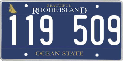 RI license plate 119509