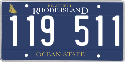 RI license plate 119511