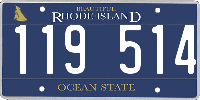 RI license plate 119514